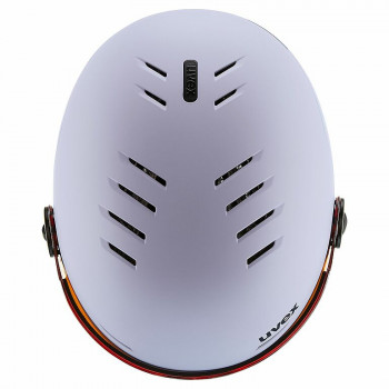 Capacete de esqui infantil UVEX Rocket jr. Visor 54-58, lavanda