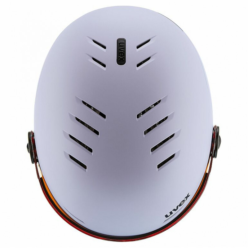 Capacete de esqui infantil UVEX Rocket jr. Visor 54-58, lavanda