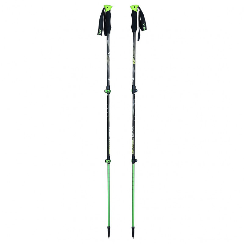Bastões de trekking Viking Kivi para adulto, verde