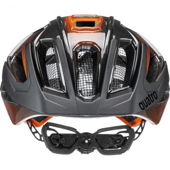 Capacete de bicicleta UVEX Quatro 52-57, laranja/titânio