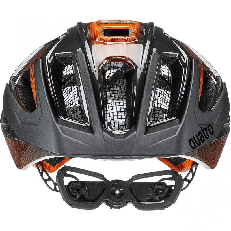 Capacete de bicicleta UVEX Quatro 52-57, laranja/titânio