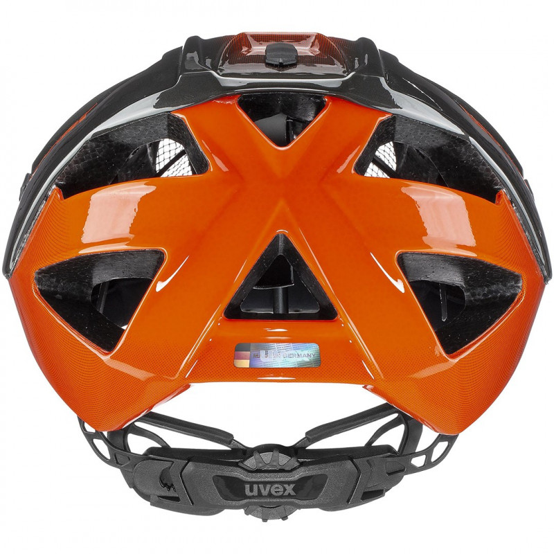 Capacete de bicicleta UVEX Quatro 52-57, laranja/titânio
