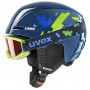 Conjunto de capacete de esqui para criança UVEX Viti, azul, 46-50 (56/S/317/11)