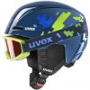 Conjunto de capacete de esqui para criança UVEX Viti, azul, 46-50 (56/S/317/11)