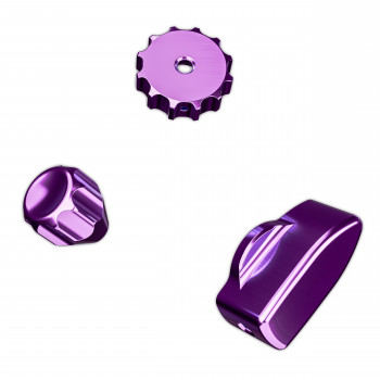Conjunto de botões rotativos Ascher Racing Knob Kit Pro, Champion Purple