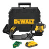 Laser de linhas cruzadas 3x360° DeWalt DCLE34031D1-QW, verde, 40 m, 18 V, bateria 2 Ah, mala TSTAK