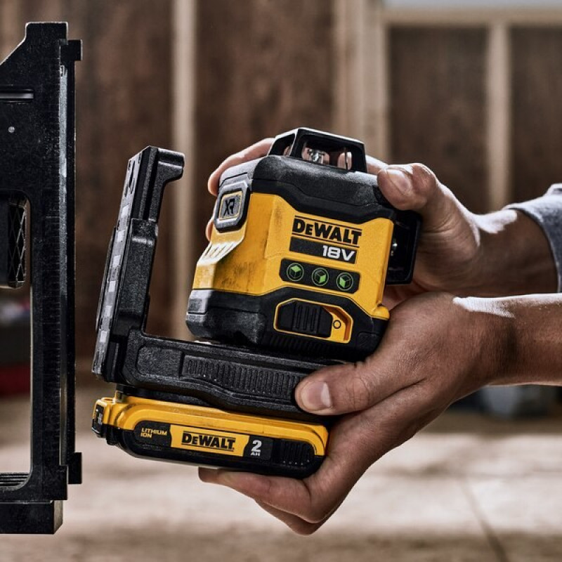 Laser de linhas cruzadas 3x360° DeWalt DCLE34031D1-QW, verde, 40 m, 18 V, bateria 2 Ah, mala TSTAK