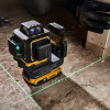 Laser de linhas cruzadas 3x360° DeWalt DCLE34031D1-QW, verde, 40 m, 18 V, bateria 2 Ah, mala TSTAK