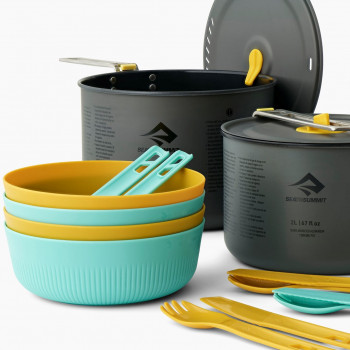 Conjunto de campismo ultraleve Sea To Summit Frontier UL para 4 pessoas, 14 peças