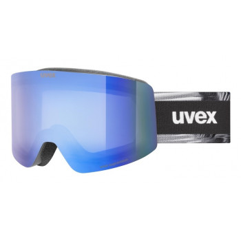 UVEX Provoqe FM óculos de esqui, preto, lente azul