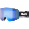 UVEX Provoqe FM óculos de esqui, preto, lente azul