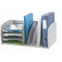 Paperflow sistema de arquivo S, 4 compartimentos, cinzento, poliestireno, 2 divisórias ajustáveis
