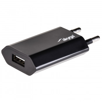 Carregador de parede Akyga AK-CH-03BK 5W USB-A 5V / 1A preto