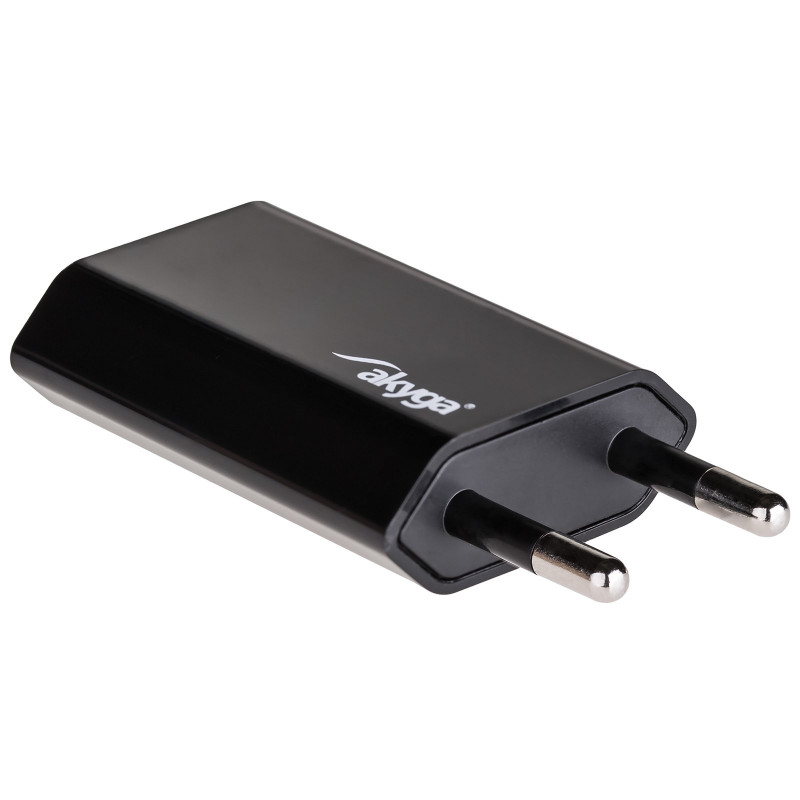 Carregador de parede Akyga AK-CH-03BK 5W USB-A 5V / 1A preto