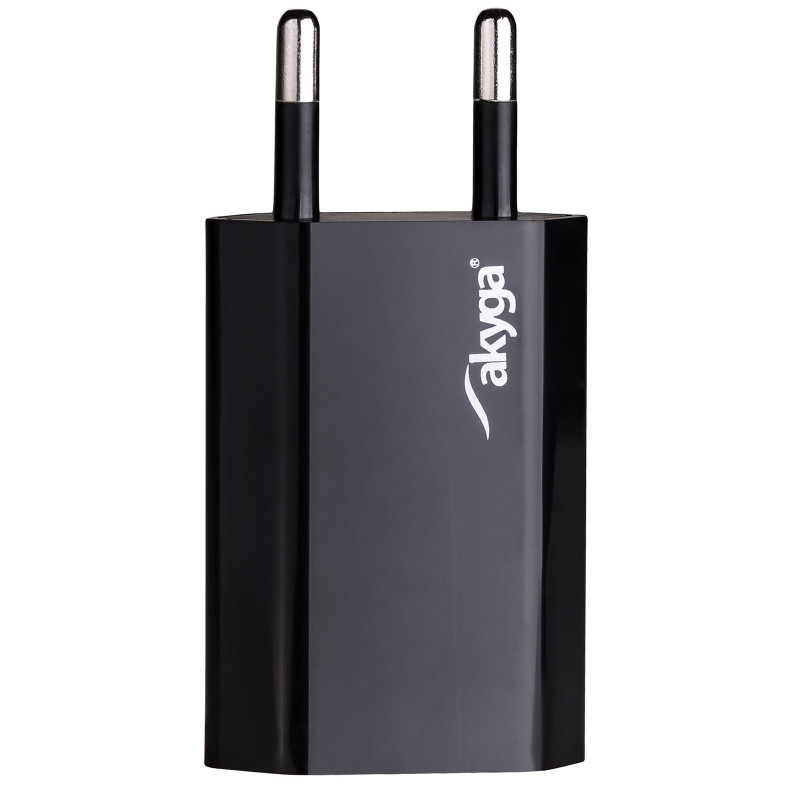 Carregador de parede Akyga AK-CH-03BK 5W USB-A 5V / 1A preto