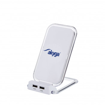 Carregador por indução QI Akyga AK-QI-03 5V máx. 1.5A 2 x USB 2.0