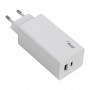 Carregador de parede Akyga AK-CH-20 100W USB-C USB-A PD GaN 5-20V / 1.5-5A branco