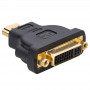 Adaptador Akyga AK-AD-02 DVI-I 24+5 fêmea para HDMI macho, preto