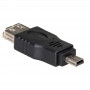 Adaptador OTG Akyga AK-AD-07 USB-A fêmea para Mini-USB macho, preto