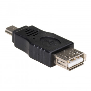 Adaptador OTG Akyga AK-AD-07 USB-A fêmea para Mini-USB macho, preto