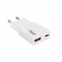 Carregador de parede Akyga AK-CH-27 30W USB-C USB-A PD GaN 5-20V / 1.5-3A branco