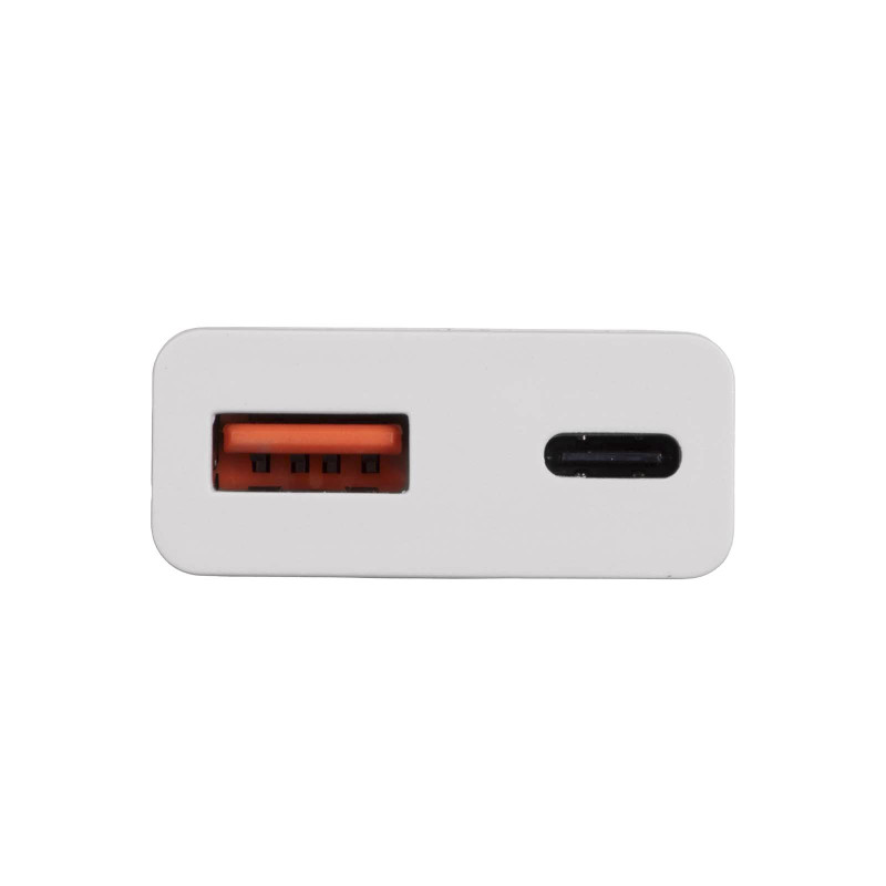 Carregador de parede Akyga AK-CH-27 30W USB-C USB-A PD GaN 5-20V / 1.5-3A branco