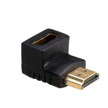 Adaptador Akyga AK-AD-01 HDMI macho para fêmea, 90° angulado para cima, preto