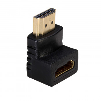 Adaptador Akyga AK-AD-01 HDMI macho para fêmea, 90° angulado para cima, preto