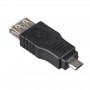 Adaptador OTG Akyga AK-AD-08 USB-A fêmea para Micro-USB macho, preto