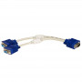 Cabo divisor Akyga AK-AD-20 VGA (M) para 2x VGA (F), 15 cm, branco