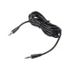 Cabo de áudio Akyga AK-AV-12 3,5 mm jack macho para macho, 1,8 m, preto