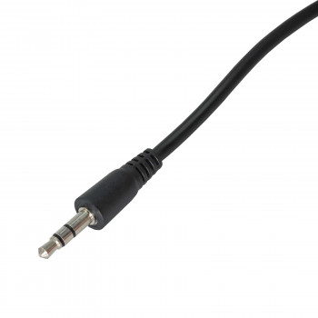 Cabo de áudio Akyga AK-AV-12 3,5 mm jack macho para macho, 1,8 m, preto