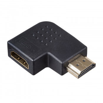 Adaptador HDMI Akyga AK-AD-45 (macho para fêmea), curvado 90° para a esquerda, preto