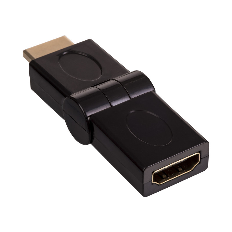Adaptador angular rotativo 180° Akyga AK-AD-40 HDMI (M) para HDMI (F), preto