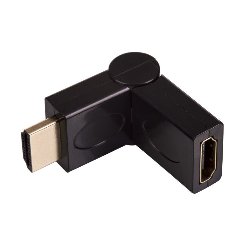 Adaptador angular rotativo 180° Akyga AK-AD-40 HDMI (M) para HDMI (F), preto