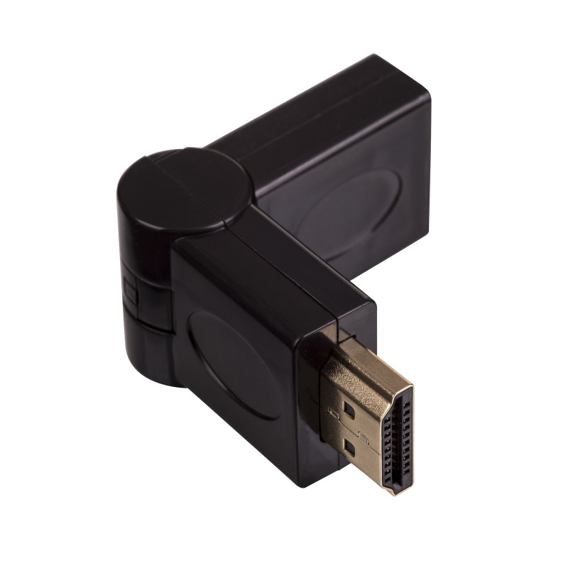 Adaptador angular rotativo 180° Akyga AK-AD-40 HDMI (M) para HDMI (F), preto
