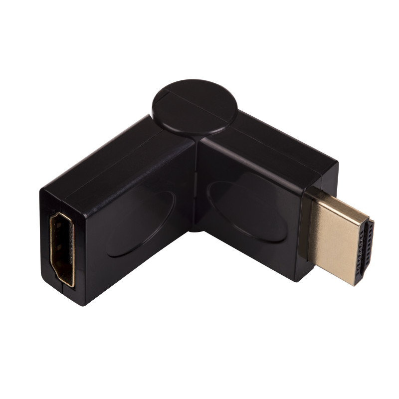 Adaptador angular rotativo 180° Akyga AK-AD-40 HDMI (M) para HDMI (F), preto
