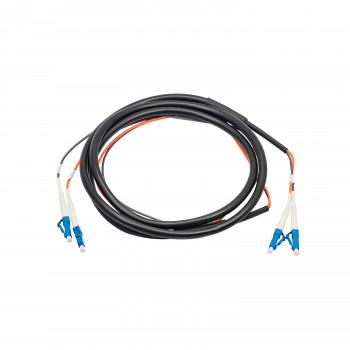 Cabo de patch de fibra ótica Akyga AK-FC-01 LC para LC duplex, 2 m, preto