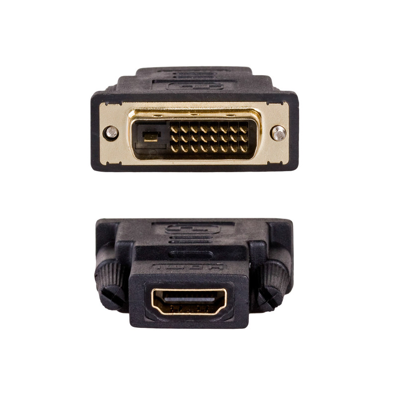 Adaptador Akyga AK-AD-41 HDMI (F) para DVI-D 24+1 (M), preto