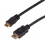 Cabo HDMI para Mini HDMI Akyga AK-HD-10M v1.4, High Speed com Ethernet, 1 m, preto
