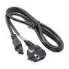 Cabo de alimentação para portátil Akyga AK-NB-01A CEE 7/7 para IEC C5 (trevo), 3x 0,5 mm², 1,5 m, preto