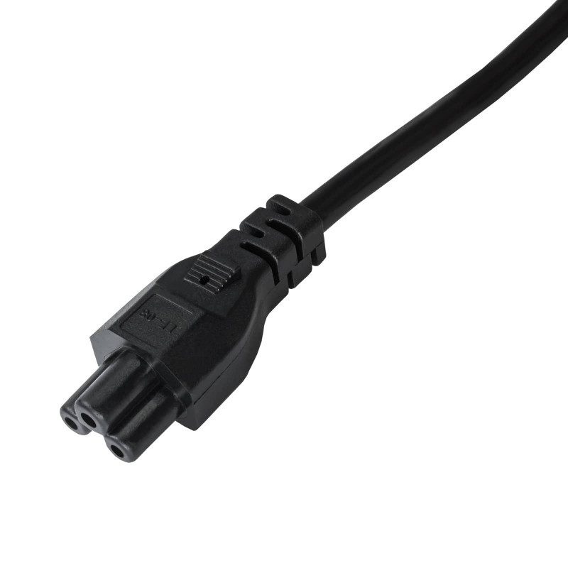 Cabo de alimentação para portátil Akyga AK-NB-01A CEE 7/7 para IEC C5 (trevo), 3x 0,5 mm², 1,5 m, preto