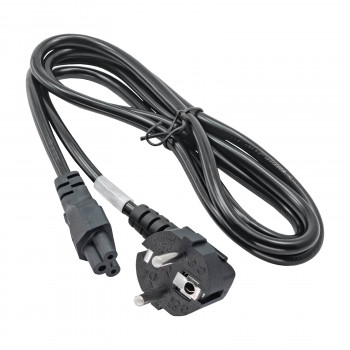 Cabo de alimentação para portátil Akyga AK-NB-01C CEE 7/7 para IEC C5, cobre 3x0,75 mm², 1,5 m, preto