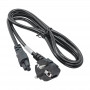 Cabo de alimentação para portátil Akyga AK-NB-01C CEE 7/7 para IEC C5, cobre 3x0,75 mm², 1,5 m, preto