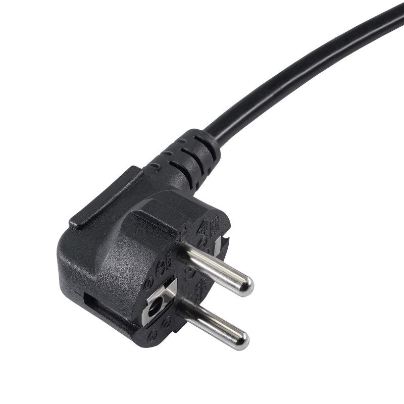 Cabo de alimentação para portátil Akyga AK-NB-01C CEE 7/7 para IEC C5, cobre 3x0,75 mm², 1,5 m, preto