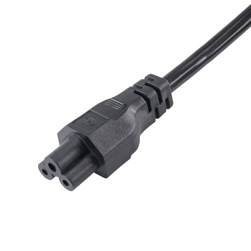 Cabo de alimentação para portátil Akyga AK-NB-01C CEE 7/7 para IEC C5, cobre 3x0,75 mm², 1,5 m, preto