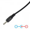 Cabo de alimentação Akyga AK-DC-03 ficha USB-A para ficha DC 3,5 x 1,35 mm, 0,8 m, preto