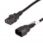 Cabo de extensão de alimentação Akyga AK-PC-11A IEC C14 para IEC C13, CCA 3x0,5 mm², 5 m, preto