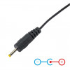 Cabo de alimentação Akyga AK-DC-02 ficha USB-A para ficha DC 2,5 x 0,7 mm, 0,8 m, preto