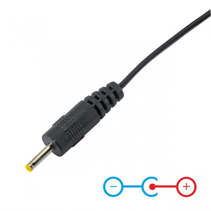Cabo de alimentação Akyga AK-DC-02 ficha USB-A para ficha DC 2,5 x 0,7 mm, 0,8 m, preto